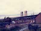 Tinsley Viaduct.and Tinsley towers of former Blackburn Meadows Power Station, c.1982 - 84