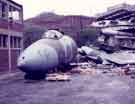 Part of a Vulcan Bomber aeroplane, pictured here at  Carlisle Street.