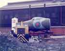 Shunting locomotive and part of a Vulcan Bomber aeroplane at Coopers (Metals) Ltd, Cardigan Works, Brightside Lane