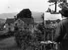 Spout House Farm, Spout Lane,  Stannington, being painted by unidentified artist.