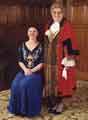 Councillor Mrs Phyllis May Smith, Lord Mayor and Mrs Diane Stanley, Lady Mayoress, 1988-1989