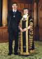 Councillor Mrs Marjorie Barker (1935 - 2010), Lord Mayor and Mr David Barker, Lord Mayor's Consort, 2002-2003