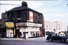 Cumberland Street from The Moor, before cleared for Cumberland Way, showing No. 133 The Moor J. and F. Stone Ltd., lighting and radio merchants