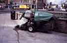 Sheffield City Council, 'Green machine', pavement sweeper, Fargate looking towards Town Hall Square