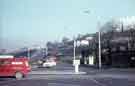 Granville Square roundabout looking towards (immediate right) Farm Road, (centre right) Granville Road and (centre) Shrewsbury Road