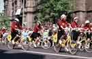 View: w02872 Sheffield Spectacular, parade outside Town Hall, Pinstone Street featuring the Thomas W. Ward cyclists