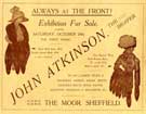 Advertisement for John Atkinson, draper, The Moor