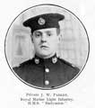 Private J. W. Padley, Royal Marine Light Infantry, HMS Endymion