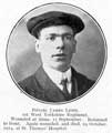 Private James Lemm, 1st West Yorkshire Regiment, wounded at Aisne 11 Sep 1914. Returned to Front. Again wounded and died 19 Oct 1914 at St Thomas’ Hospital. Private James Lemm, 1st West Yorkshire Regiment, wounded at Aisne 11 Sep 1914. Returned to Front. Again wounded and died 19 Oct 1914 at St Thomas’ Hospital.