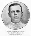 Private Charles Henry Munn, East Yorkshire Regiment, called up on reserve