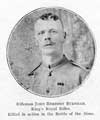 Rifleman John Herbert Burnham, King's Royal Rifles. Killed in action in the Battle of the Aisne. Rifleman John Herbert Burnham, King's Royal Rifles. Killed in action in the Battle of the Aisne.