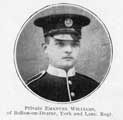 Private Emanuel Williams, of Bolton-on-Dearne, York and Lancaster Regiment