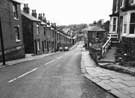 Whitehouse Road looking from junction of Whitehouse Lane, Walkley, looking towards shops on Burgoyne Road running across the bottom