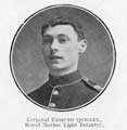 Corporal Edmund Quigley, Royal Marine Light Infantry