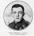 Private Herbert Garlick, Royal Field Artillery