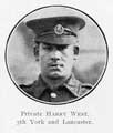 Private Harry West, 5th York and Lancaster Regiment