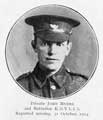 Private John Myers, 2nd Battalion King's Own Yorkshire Light Infantry (KOYLI)