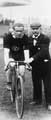 Cyclist E F Parlby and assistant on a grass track (5 of 6)