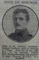 Died of wounds - Lieutenant Dan Magill Dawson, Northumberland Fusiliers