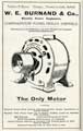 Advertisement for W. E. Burnand and Co., electric power engineers, Chippinghouse Works, Heeley Advertisement for W. E. Burnand and Co., electric power engineers, Chippinghouse Works, Heeley