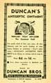 Advertisement for Duncan's antiseptic ointment, Duncan Brothers, No. 473 Ecclesall Road