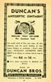 Advertisement for Duncan's antiseptic ointment, Duncan Brothers, No. 473 Ecclesall Road