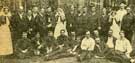 Wounded soldiers with some nurses and staff at the Sheffield Base Hospital