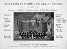 Sheffield Orpheus Male Choir information card, 1930s