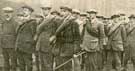 Members of Sheffield Rifle Club and St George's Guild (under Chief Constable's scheme) leaving Engineers' Drill Hall, Glossop Road for a route march
