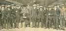 View: y05633 Sheffield postal officials who have joined the Post Office Rifle Corps at Sheffield Midland railway station prior to their departure for London 