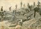 Reserve Section of the West Riding Divisional (Sheffield) Royal Engineers in training for trench digging