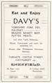 View: y05752 Advertisement for Davy's, butchers, Fargate, Castle Market and Haymarket