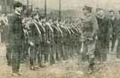 Colonel Moon of the Australian Expeditionary Force inspecting the Sheffield Boys' Brigade on the Hillsborough Football Ground