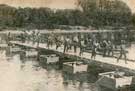 Sheffield Engineers in training taking the pontoon bridge down at the double