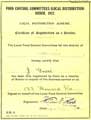 Cetificate of registration as a retailer for butter, issued to Joseph Guest, No. 133 Howard Road