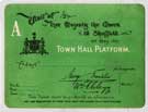 Ticket to Town Hall viewing platform for the visit of Queen Victoria