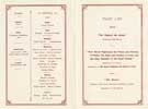 Luncheon given by the Mayor for the Duke and Duchess of York during their visit to Sheffield - toast list, menu and wine list