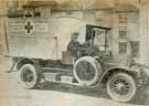 Red Cross car, which is being driven at the front, by a Sheffield officer