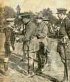 Sheffield Boy Scout Bowers of the 9th Sheffield (Hallam) Scout troop receives the War Service badge from Col. H. Kendall Oram of the Manchester Regiment at Grimsby Sheffield Boy Scout Bowers of the 9th Sheffield (Hallam) Scout troop receives the War Service badge from Col. H. Kendall Oram of the Manchester Regiment at Grimsby