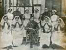 The Greystones Council School as a military hospital for the wounded. Our photo is of the chief doctor and nurses at the hospital. The Greystones Council School as a military hospital for the wounded. Our photo is of the chief doctor and nurses at the hospital.