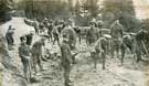 Men of the West Riding (Sheffield) Royal Engineers at the work of road-making as part of their instructional course. Men of the West Riding (Sheffield) Royal Engineers at the work of road-making as part of their instructional course.
