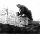 Sheffield Aviation Week - Miss Abbott, the Lady Editor of the Sheffield Independent made a flight on Saturday. The picture shows her seated in the monoplane. Sheffield Aviation Week - Miss Abbott, the Lady Editor of the Sheffield Independent made a flight on Saturday. The picture shows her seated in the monoplane.