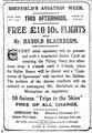 Sheffield Aviation Week advertisement Sheffield Aviation Week advertisement