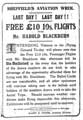 Sheffield Aviation Week advertisement Sheffield Aviation Week advertisement