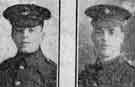 Left to right: Private W. Beckett, King's Own Yorkshire Light Infantry (KOYLI), Sheffield, killed; Trooper Cecil Swift Jessop, Dragoons, Shiregreen, killed
