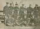 Members of various police forces in the country, who are now attached to the Naval Air Service. Marked with a cross is Able Seaman John Clarke, of Crookes, who, before the war, was in the Sheffield Police Force (Broomhill Division)