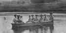 Nurses and wounded soldiers boating on the lake at Longshaw
