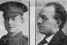 Left to right: Rifleman Signaller Eric G. Duce, No. 56 Banner Cross Road and Private Ernest Spencer, York and Lancaster Regiment