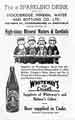 Advertisement for Stocksbridge Mineral Water and Bottling Company Ltd., Victoria Street, Stocksbridge