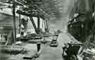 View: y06760 Thos. Firth and Sons Ltd., Norfolk Works, Savile Street - interior view of large crucible steel 100-hole melting furnace at Norfolk Works